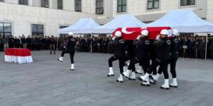 Silahlı saldırıda şehit olan polis için Ankara Emniyet Müdürlüğünde resmi cenaze töreni düzenlendi