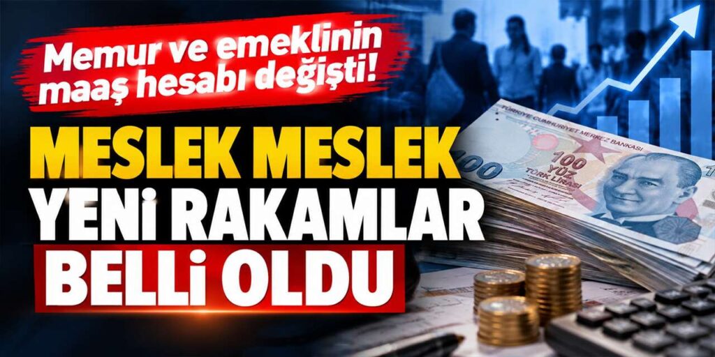 Memur ve emeklinin maaş hesabı değişti! Meslek meslek yeni rakamlar belli oldu”