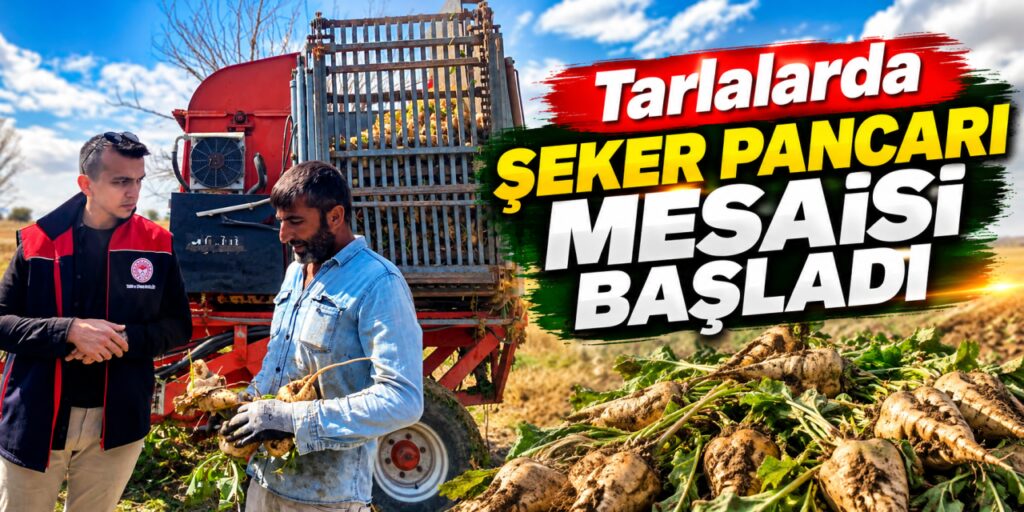 5 bin 500 dekarlık üretim! Tarlalarda şeker pancarı hasadı başladı