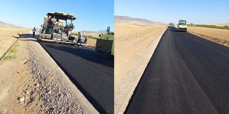 6 köyde çalışmalar sürüyor! 2,4 kilometrelik yolda asfalt mesaisi başladı
