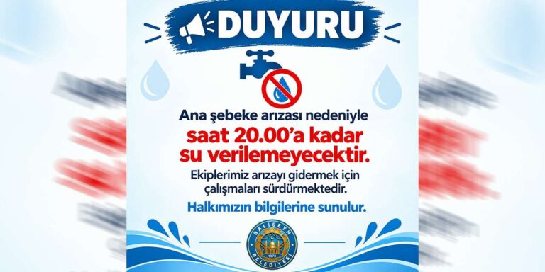 Balışeyh’te su kesintisi! Belediye saat verdi